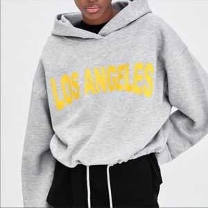 Zara los angeles hooded sweatshirt